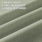 H.VERSAILTEX Linen Curtains 100% Blackout Curtains - Image 5