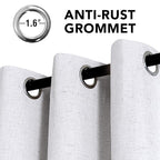 H.VERSAILTEX Linen Curtains 100% Blackout Curtains - Image 3