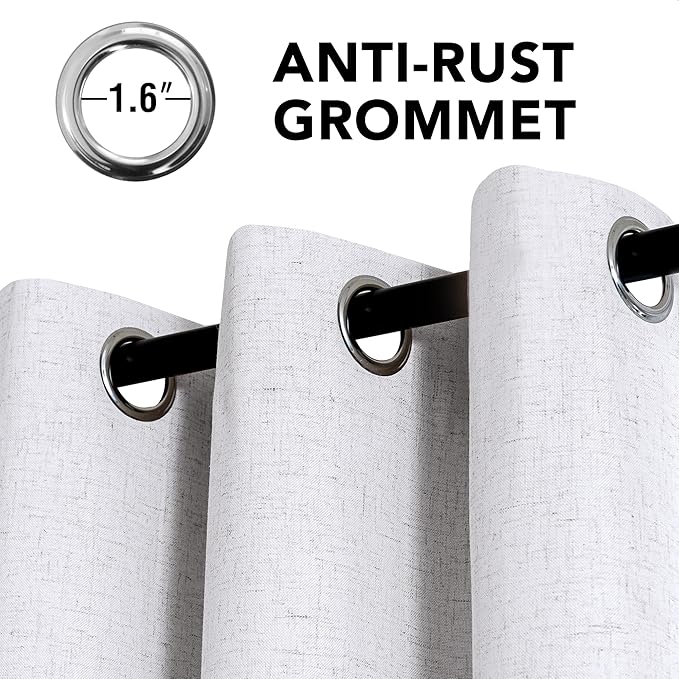 H.VERSAILTEX Linen Curtains 100% Blackout Curtains - Image 3