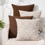 HPUK Decorative Throw Pillow Covers Set of 4 Geometric Design Linen Cushion by HPUK