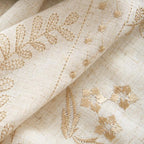 jinchan Belrose 4 Panel Curtains Set 90 Inch Length Floral Curtains Linen Blend - Image 4
