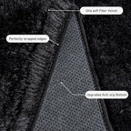 Black Rug for Bedroom, Soft Shaggy Modern Shag 4x6 Area Rugs for Living Room - Image 5