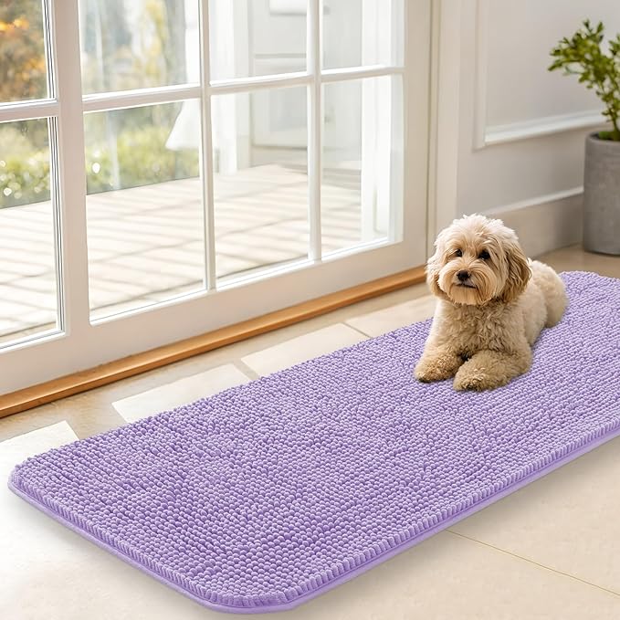 OLANLY Dog Door Mat for Muddy Paws 47x17, Absorbs Moisture and Dirt, Absorbent by OLANLY