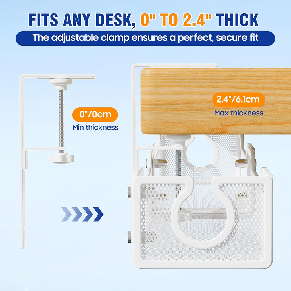 Cable Management Under Desk - 25.2" Open Slots No Dill Cable Tray