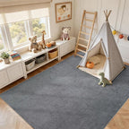 FinRèc 5x7 Washable Area Rugs for Bedroom Living Room, Low Pile Thin Rug Solid - Image 5