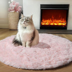 ONASAR Light Pink Round Area Rugs 2ft by ONASAR