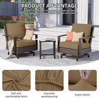 8Pcs Outdoor Cushion Covers, Patio Cushion Covers, Stretch Elastic Slipcovers - Image 3