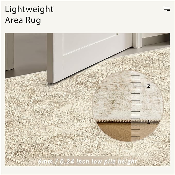 Soalmost Washable Area Rug 8x10, Large Soft Rugs - Image 7