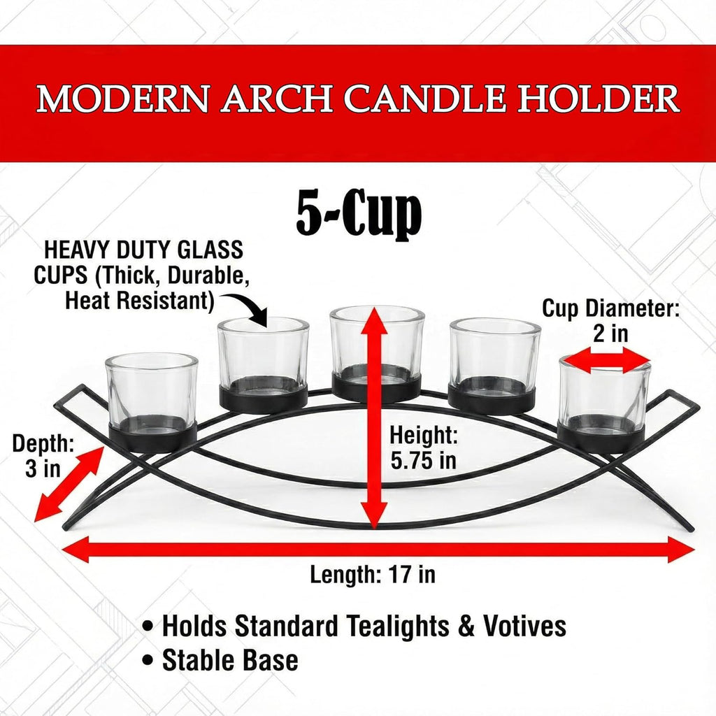 Seraphic Centerpieces for Tables, Dining Room Candle Holder Decor, Gold