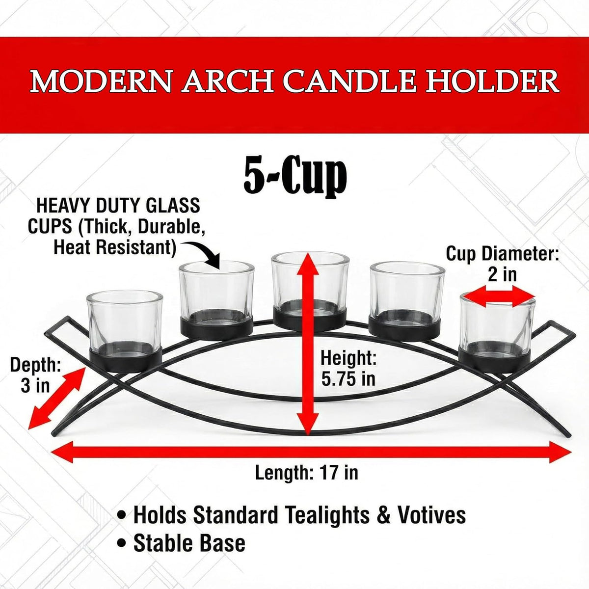 Seraphic Centerpieces for Tables, Dining Room Candle Holder Decor, Gold