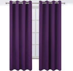 LEMOMO Blackout Curtains 66 x 95 inch/Purple Curtains Set of 2 Panels/Thermal - Image 2