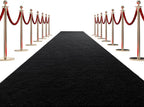 HOMBYS 450 GSM Extra Thick 3x10 ft Black Carpet Runner for Partys & Events, Heavy-Duty Felt Aisle Runway Rug for Steps, Prom Proposal & Wedding Ceremony Decorations, Hollywood Oscars for VIP Awards