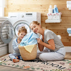 Non Slip Laundry Room Rug, Vintage Washable Runner, 20 x 48 Inch
