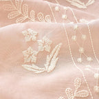 jinchan Belrose Pink Floral Sheer Curtains - Image 6