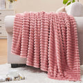 BEDELITE Fleece Throw Blanket for Couch – 3D Ribbed Jacquard Soft and Warm by BEDELITE