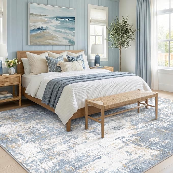 Washable Area Rugs 5'x7' Non-Slip Modern Abstract Soft - Image 3