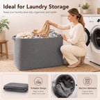 OIASKET 118L Extra Large Blanket Basket, 24.8" x 17.7" x 17.2" Woven Basket