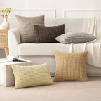 MIULEE Pack of 2 Corduroy Decorative Throw Pillow Covers 20x20 Inch Soft Boho - Image 3