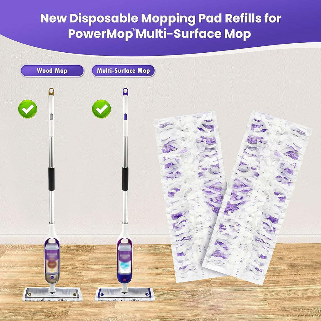 30 Pack Power Mop™ Pad Refills for Swiffer® PowerMop™ Multi-Surface Mop, Powermop™ Multi-Surface Mop Pad Replacement Kit