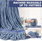 Commercial Industrial Mop for Floor Cleaning,3 Extra Large Replacement Head
