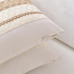Fancy Homi Set of 1 Boho Neutral Decorative Throw Pillow Cover 18x18 Inch - Image 3