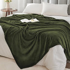 BEDELITE Fleece Blanket Olive Green Throw Blankets - Image 6