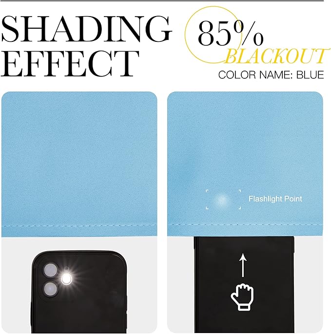 NICETOWN Light Blue Curtains for Nursery, Thermal Insulated Grommet Room - Image 5