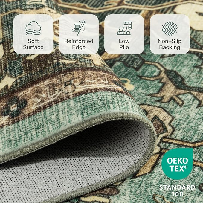 Lofus 9x12 Area Rugs for Living Room, Washable Area Rug, Rugs for Bedroom - Image 4