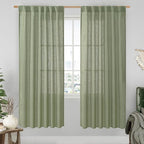 LAMIT Sage Green Linen Curtains by LAMIT