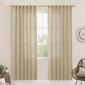 LAMIT Light Filtering Linen Curtains 78 inch by LAMIT