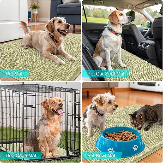 OLANLY Dog Door Mat for Muddy Paws 47x32, Absorbs Moisture and Dirt, Absorbent - Image 7