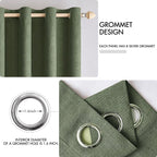 MIULEE 100% Blackout Linen Textured Curtains - Image 4