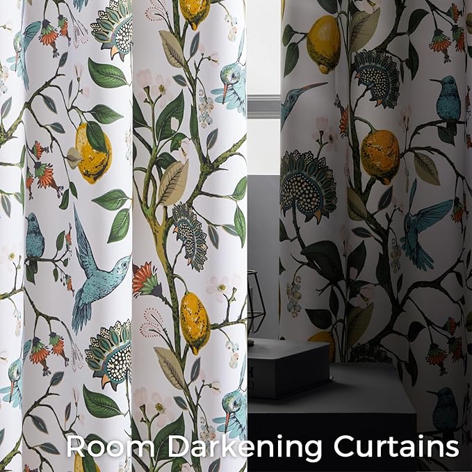 Topfinel Sliding Door Patio Floral Curtains & Drapes - Image 3