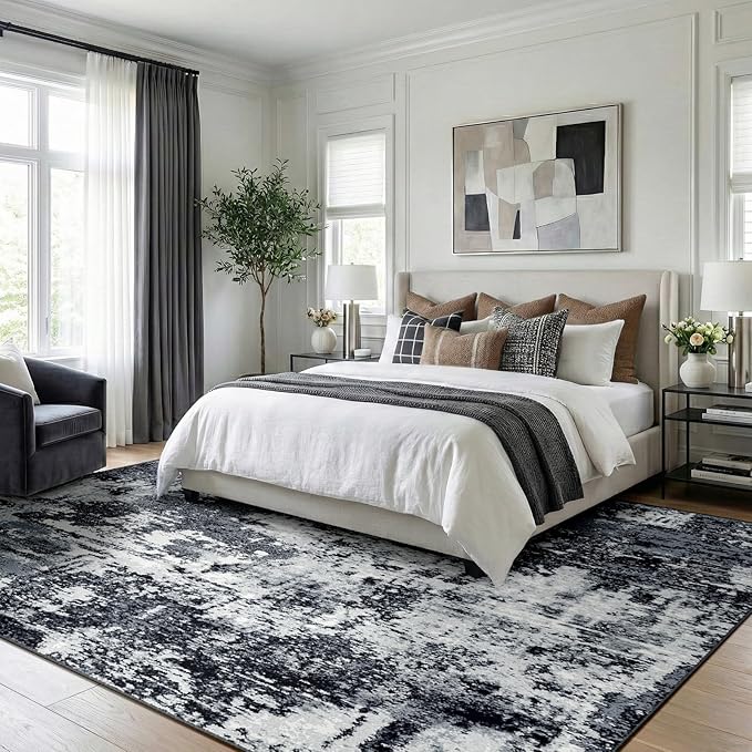 Washable Area Rugs 6'x9' Non-Slip Modern Abstract Soft - Image 8