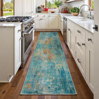 Washable Area Rugs 2'x6' Non-Slip Modern Abstract Soft - Image 3