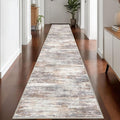 KOZYFLY Modern Abstract Washable Rug Runner 2.6x16 Hallway Rug Runner Non-Slip by KOZYFLY