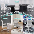 Office Chair, Ergonomic Desk Chair with Adjustable Lumbar Support and Flip up Armrest, Breathable Mesh Computer Chair for Home Office & Rolling Work Swivel Task Chairs