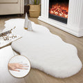 Ashler Faux Fur Rug, Upgraded Soft Faux Rabbit Fur White Area Rugs, 2 x 6 Feet by AshlerHomeDeco