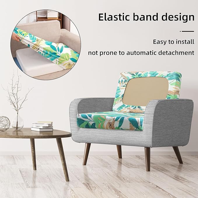 8Pcs Stretch Patio Cushion Covers, Outdoor Couch Covers Replacement, Outdoor - Image 5