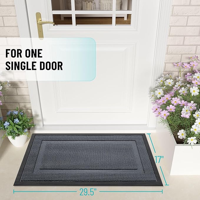 OLANLY Front Door Mat Indoor Outdoor Entrance, Waterproof All-Season, - Image 2