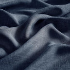 MIULEE Navy Blue Linen Curtains 84 Inch Length 2 Panels - Image 4