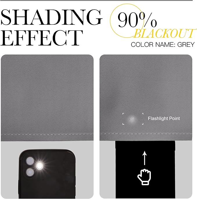 NICETOWN Bedroom Curtains Blackout Drapery Panels, Three Pass Microfiber - Image 8
