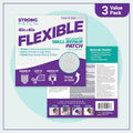 StrongPatch® 6 in. x 6 in. Flexible Self-Adhesive Wall Repair Patch (3-Pack) – Versatile, Cut-to-Fit, Easy Application for Holes, Cracks, and Corners