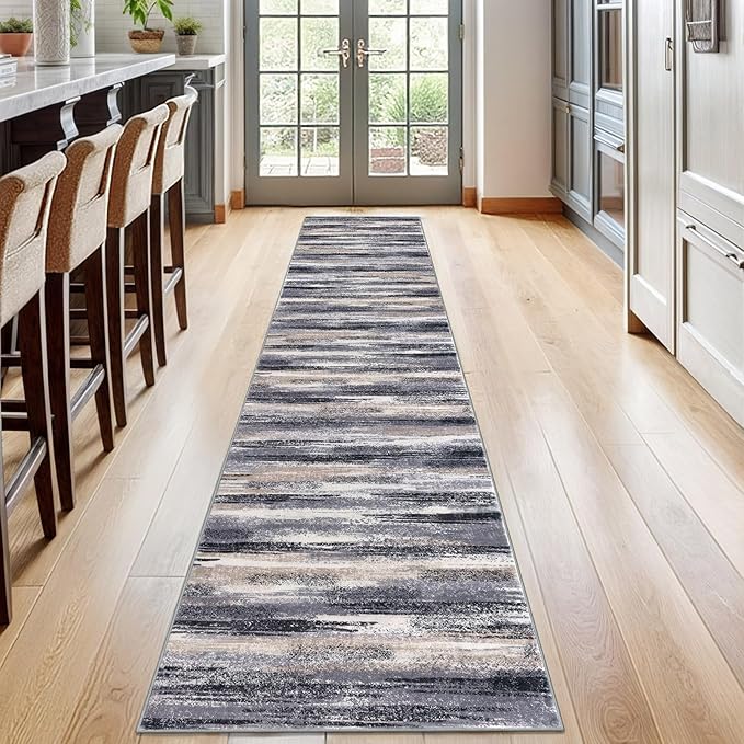 Lansny Modern Abstract Runner Rug 2x12 - Image 2