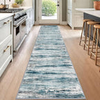 KOZYFLY Modern Abstract Hallway Runner, 2x12 Washable Rug Runner Non-Slip Soft - Image 3