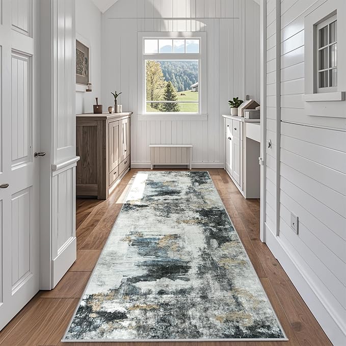 Runner Rug for Hallways Kitchen 2'6"x8' Washable Non Slip: Carpet Non Skid 8ft by Aelenmu