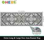 HEBE Hallway Runner Rug 2'x6' Washable Vintage Distressed Area Rugs Non Slip - Image 2