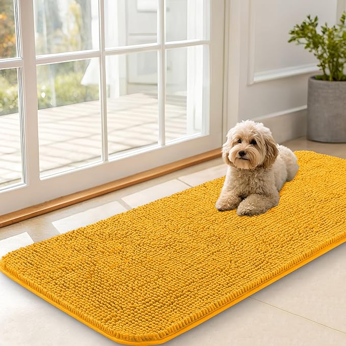 OLANLY Dog Door Mat for Muddy Paws 47x20, Absorbs Moisture and Dirt, Absorbent by OLANLY