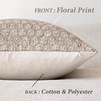 Foindtower Set of 2 Decorative Floral Body Lumbar Throw Pillow Covers Neutral - Image 2