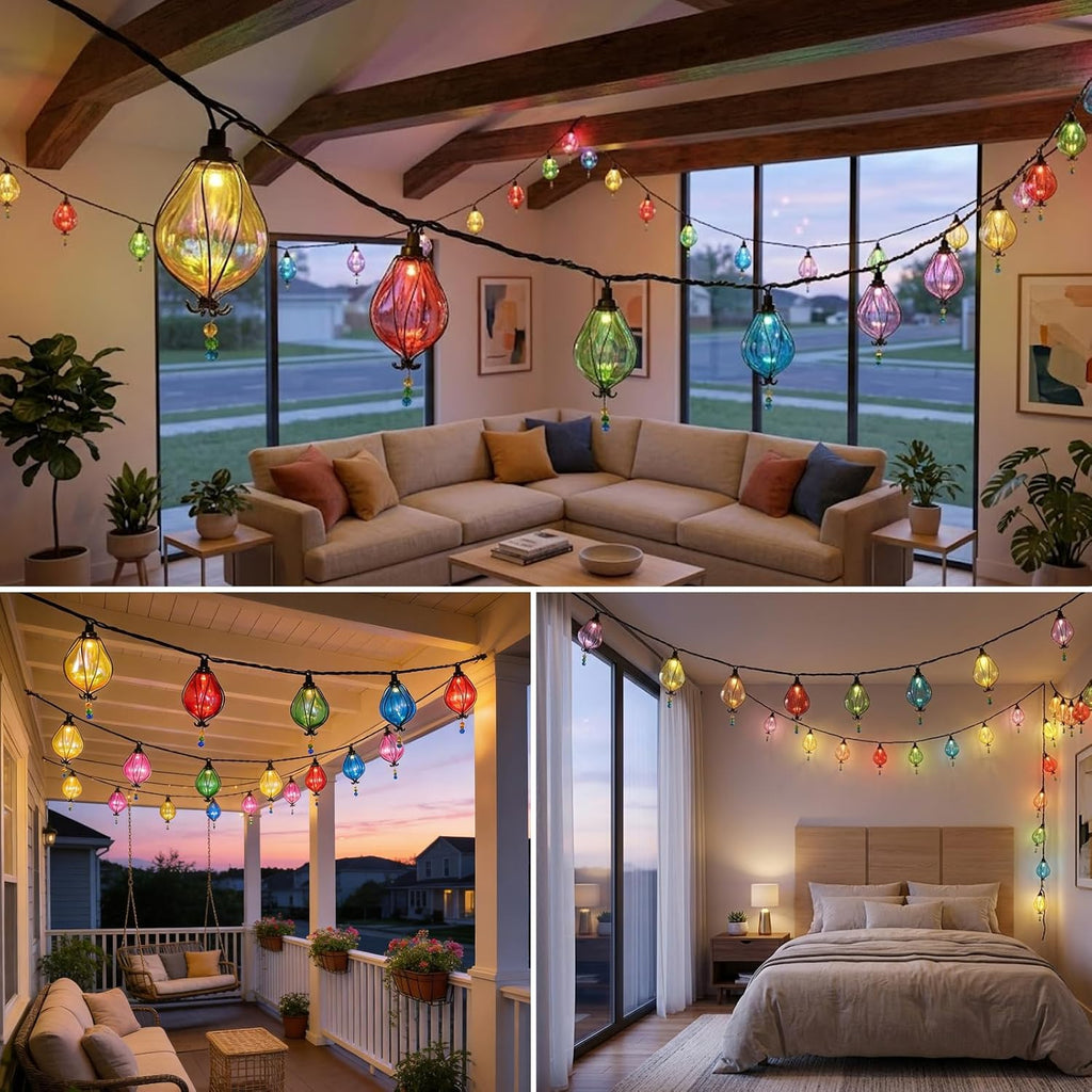 Vigdur Outdoor String Lights, 10FT Multicolor Patio String Lights Plug-in